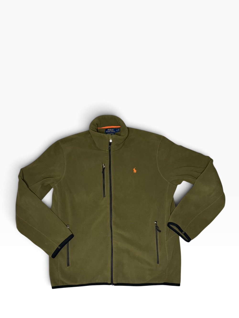 Polo by Ralph Lauren Olive Green Full-Zip Performance Fleece Jacket